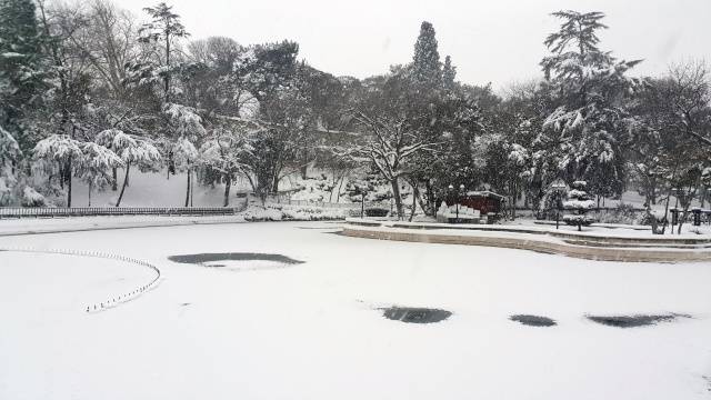 İstanbul'dan kar manzaraları