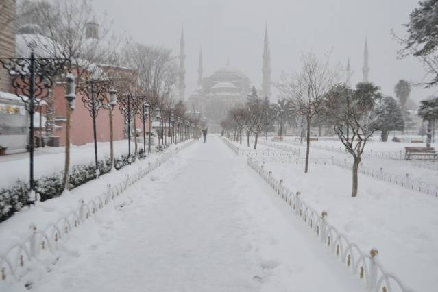 İstanbul'dan kar manzaraları