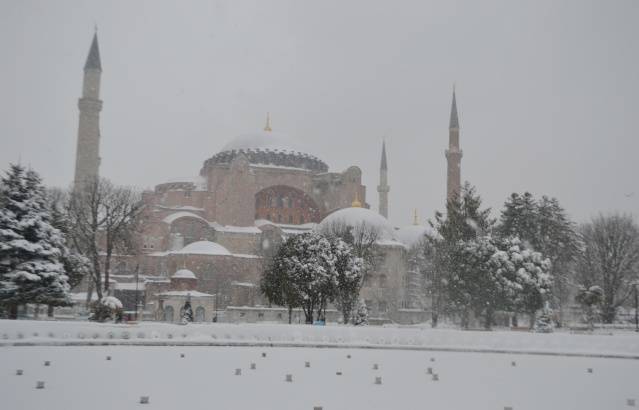 İstanbul'dan kar manzaraları