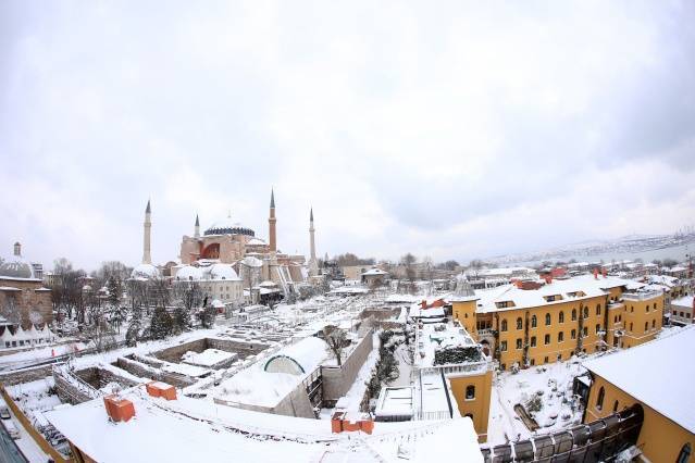 İstanbul'dan kar manzaraları