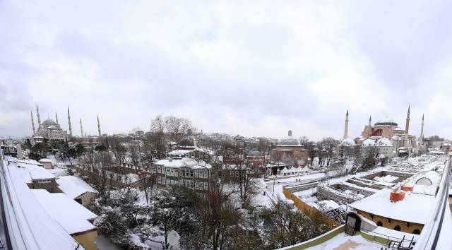 İstanbul'dan kar manzaraları