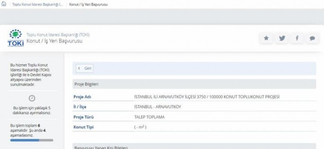 TOKİ'nin 100 bin sosyal konut projesine başvuru E-Devlet'ten nasıl yapılır?