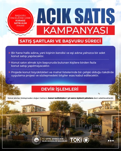 TOKİ'den kurasız 20 bin konut kampanyası! İşte başvuru şartları
