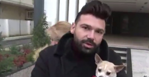 Ünlü şarkıcı ve köpeği mahsur kaldı