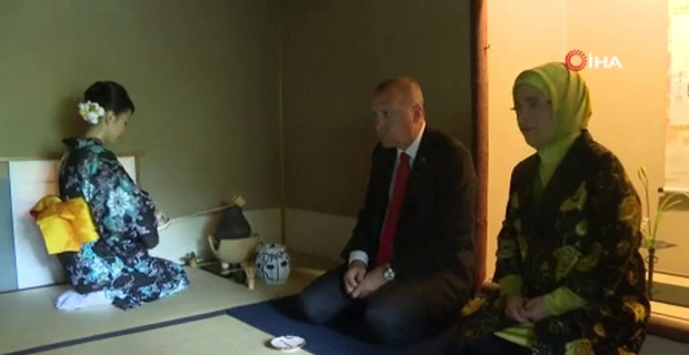 Erdoğan, Japonya’da çay seremonisine katıldı