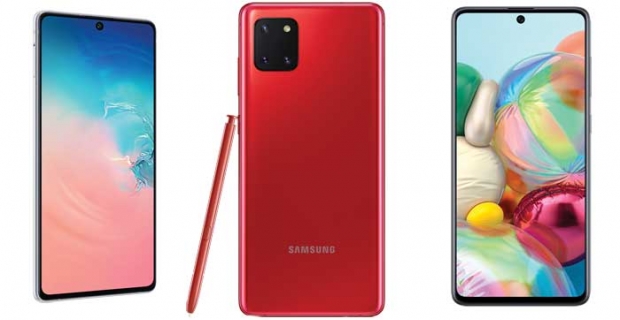 Samsung’un yeni akıllı telefonları Galaxy S10 Lite, Galaxy Note10 Lite ve Galaxy A71 satışa çıktı