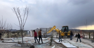Kapadokya’da 14 kaçak yapının yıkımı tamamlandı