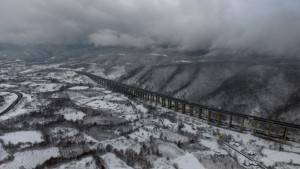 Bolu Dağı’nda eşsiz kar manzarası havadan görüntülendi