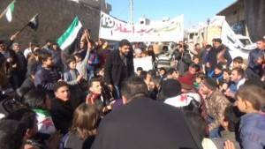 Suriyelilerden Esad protestosu